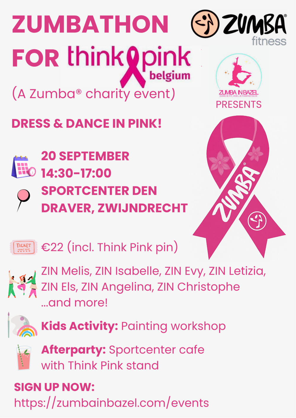 Zumbathon voor Think Pink